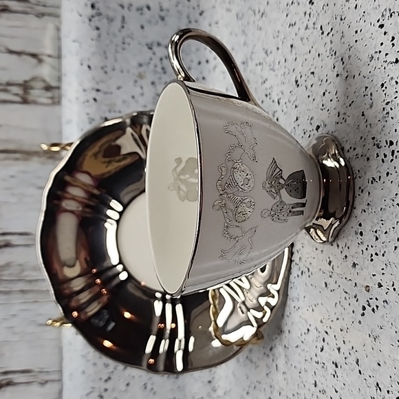 ROYAL WINTON Grimwades Our Wedding silver and white wedding teacup and saucer - Picture 1 of 8